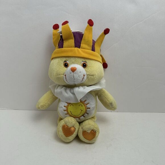 Care Bears 10” King Funshine Bear Plush 2004 Special Edition Rare Yellow Retired - Picture 1 of 4